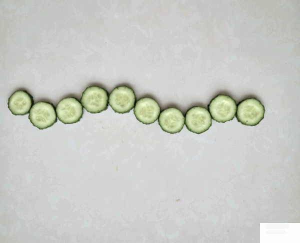 Complete picture and steps of DIY cucumber caterpillar stickers for children