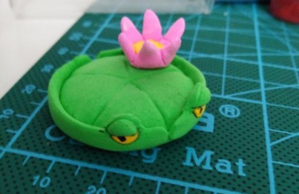 Tutorial illustration of how to make lotus leaves in Plants vs. Zombies with ultra-light clay