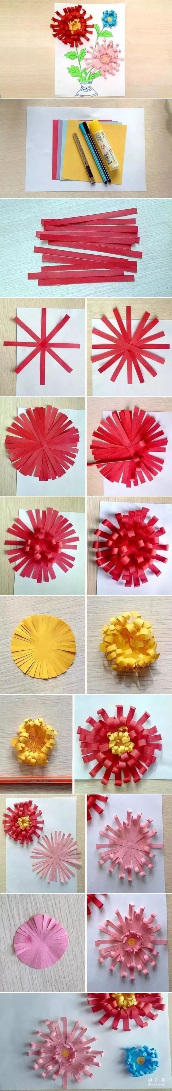 Origami tutorial for Ching Ming Festival paper chrysanthemums