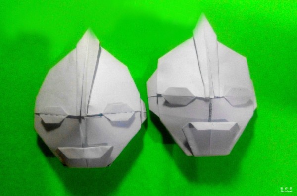 Paper art hand-making tutorial, Shi Jingyang Creative origami Ultraman mask Hand-made origami real-shot tutorial