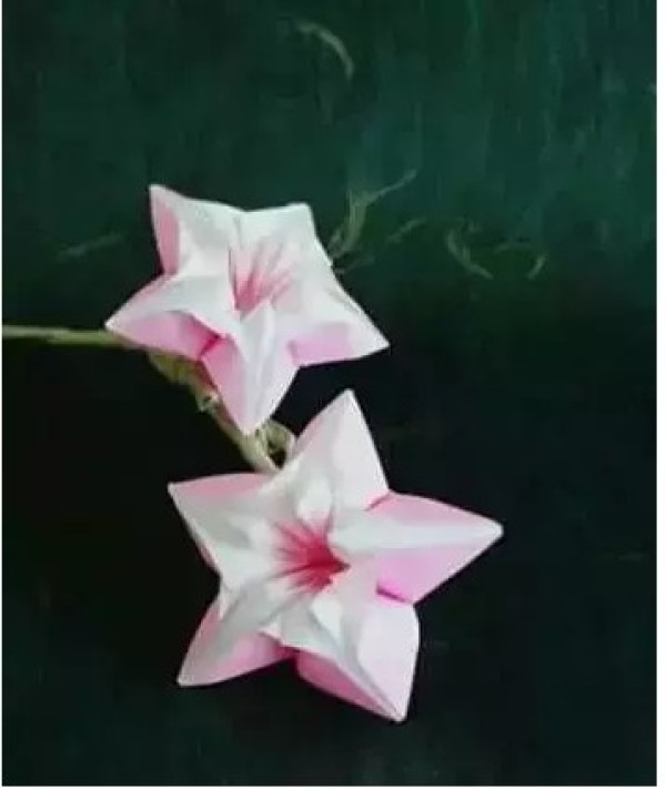 Kindergarten peach blossom handmade origami and clay tutorial collection