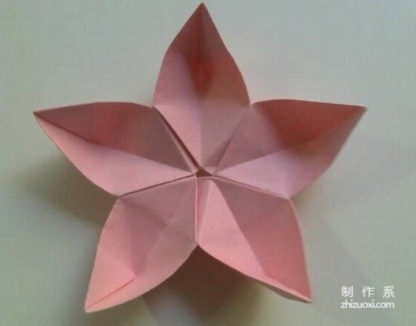 A complete collection of simple illustrations of origami flowers - beautiful and special five-star flowers