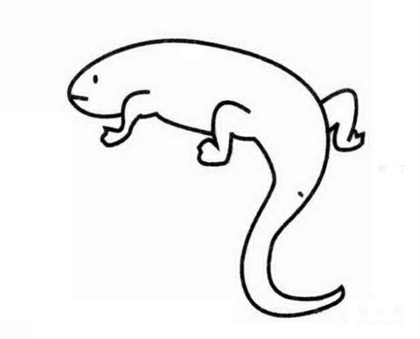 Learn to draw simple drawings, lizards