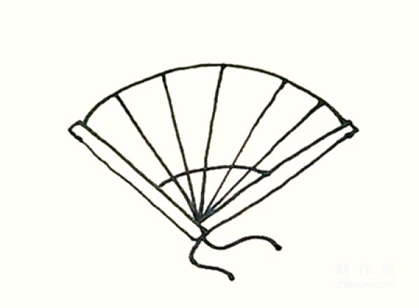 Learn to draw simple drawings, simple drawings of folding fans