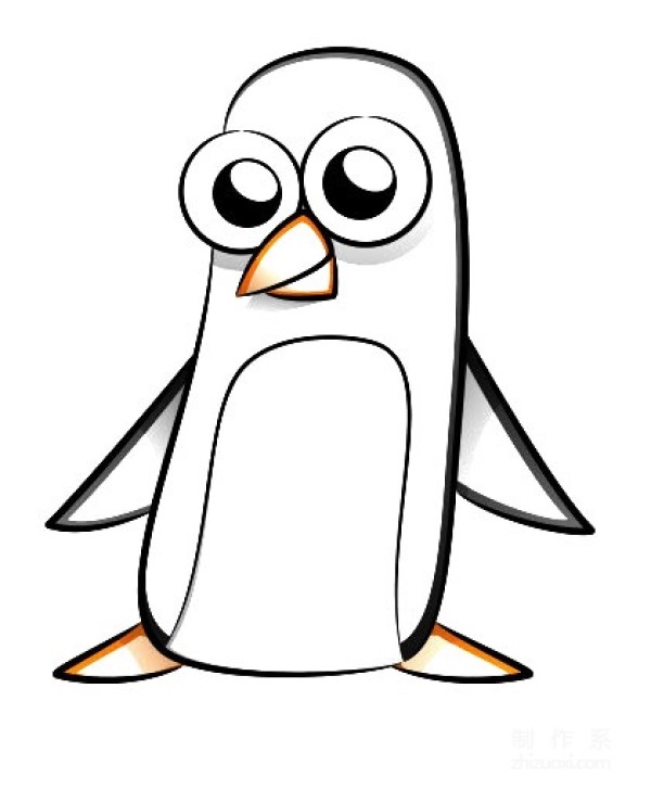 A collection of pictures of simple drawings for kindergarten children, teach you step by step how to draw colorful penguins