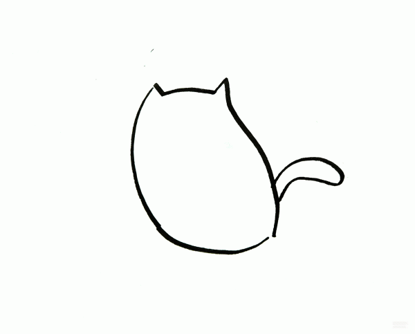 Learn how to draw a shy kitten in simple strokes