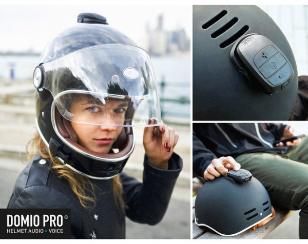 Domio Pro is an artifact that turns your helmet into a speaker