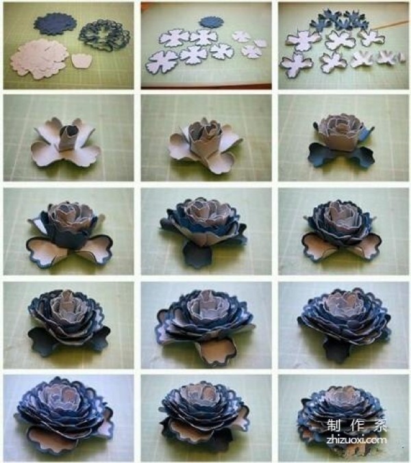 A large number of three-dimensional paper flower making tutorials