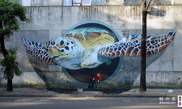 Street creative fantasy graffiti works