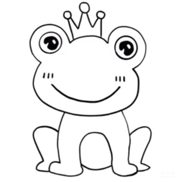 Learn to draw simple drawings, simple drawings of the Frog Prince