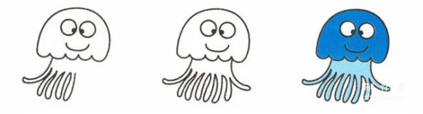 Learn to draw simple drawings, jellyfish