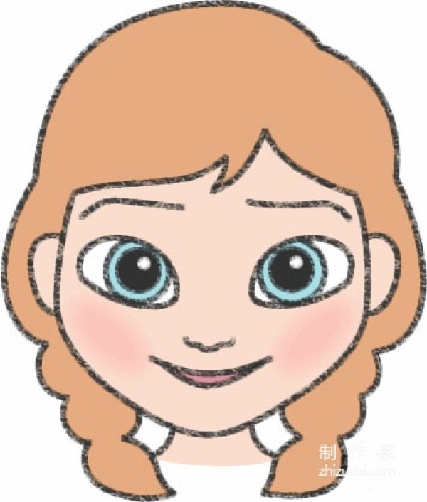 Learn to draw simple drawings, Princess Anna