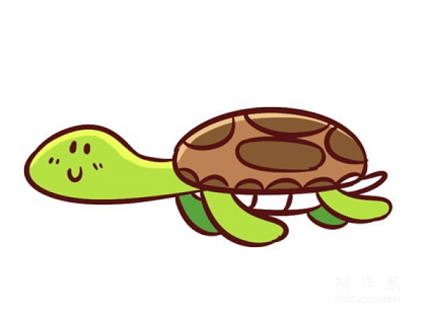 Learn to draw simple strokes, how to draw a little turtle