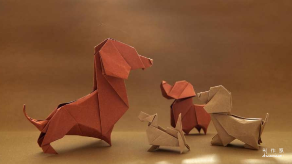 Origami tutorial, Aoki Ryo’s illustrated tutorial on origami for a puppy