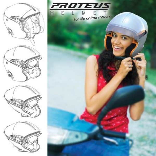 Creative folding helmet