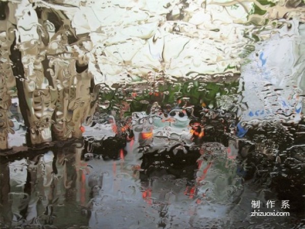 Illustrator Gregory Thielkers realistic paintings of rainy days