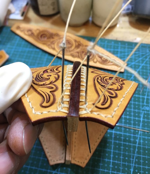 Leather carving lantern