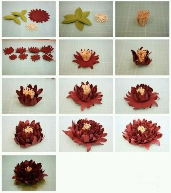 A large number of three-dimensional paper flower making tutorials