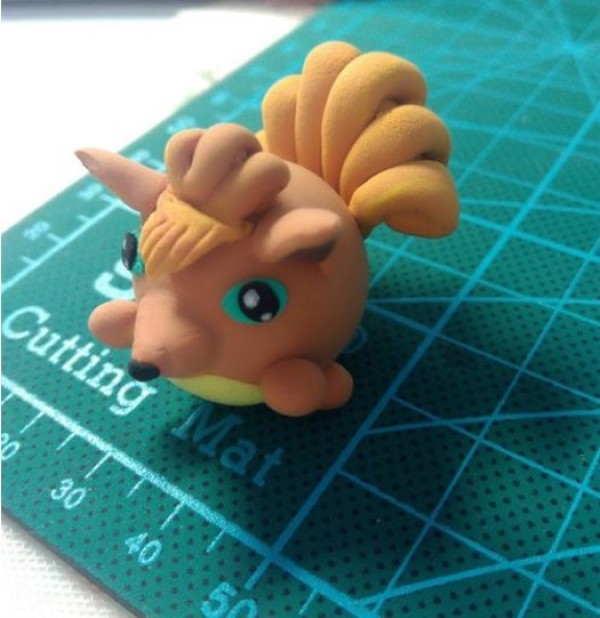 Tutorial on making Pokemon Vulpix with ultra-light clay, cute little fox