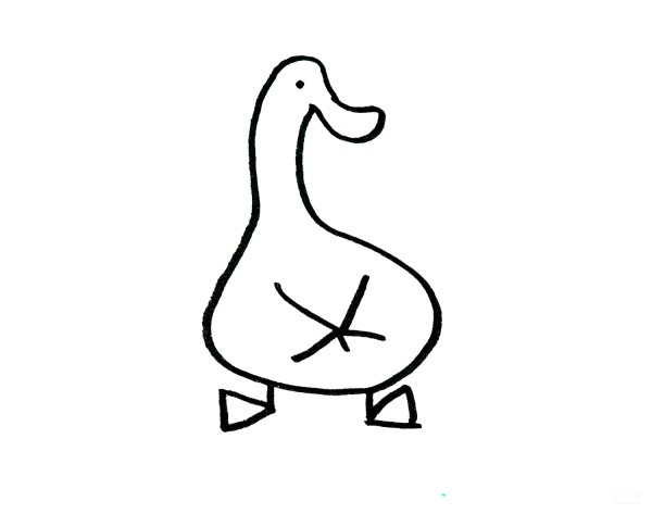 Learn to draw simple drawings, illustrated tutorials on how to draw a little duck