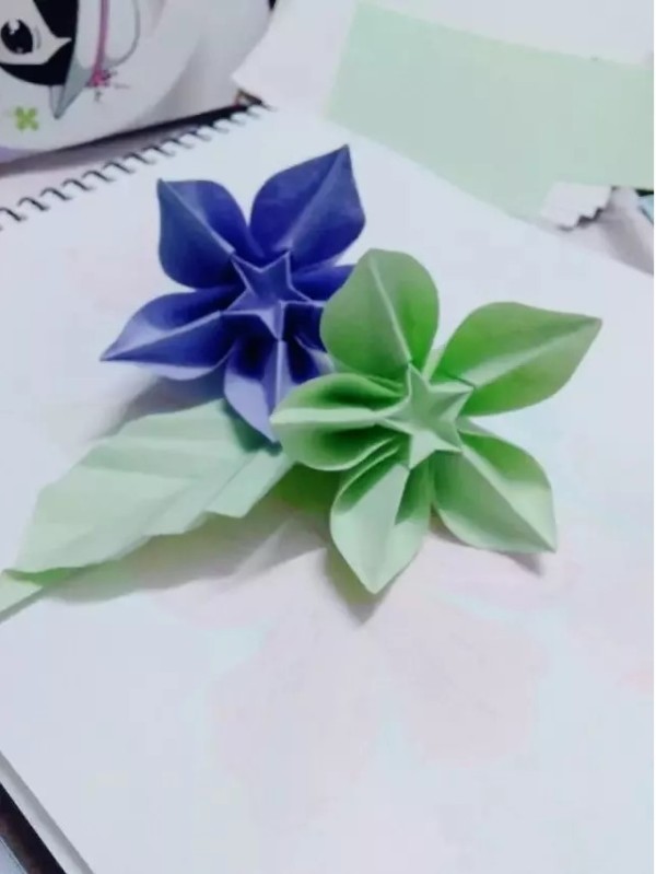 Kindergarten peach blossom handmade origami and clay tutorial collection