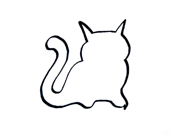 Learn to draw simple strokes, tutorial on how to draw a spotted cat