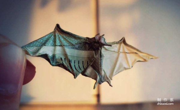 Paper money origami handmade tutorial, Fabio Nelson Zapata Grajales Paper money bat origami handmade illustrated tutorial