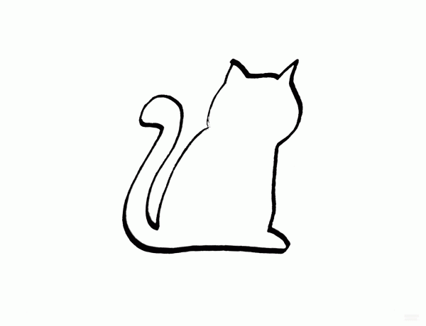 Learn to draw simple drawings, patterned cats