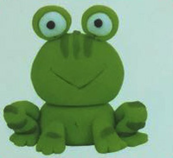 Illustrated clay frog tutorial teaches you how to make a cute little frog