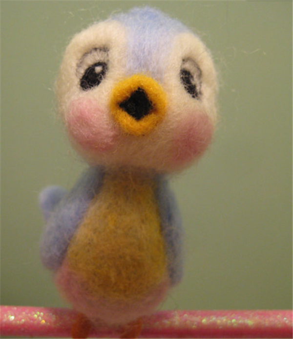 Creative handmade DIY wool felt Q version cute and adorable robin