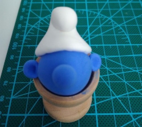 Illustrated tutorial for making Smurfs from ultra-light clay, simple DIY crafts for children