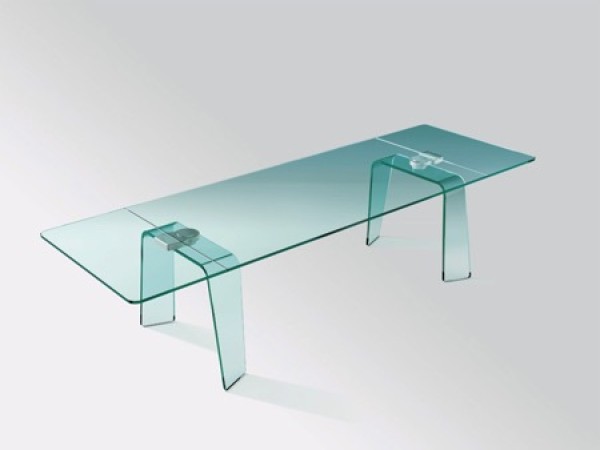 Extended structure glass table