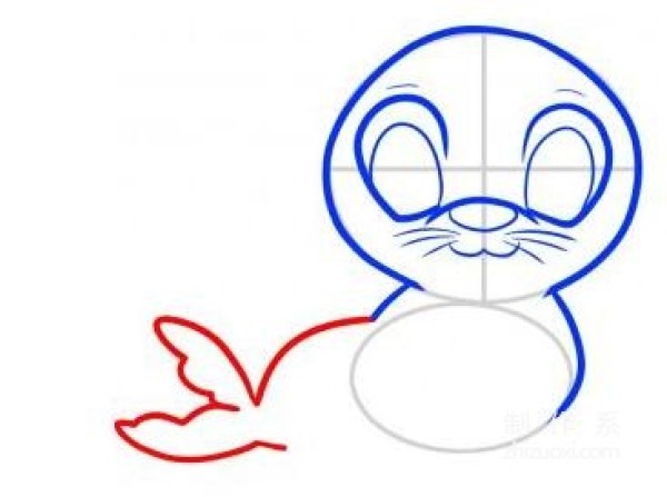 Learn to draw simple strokes, little seal