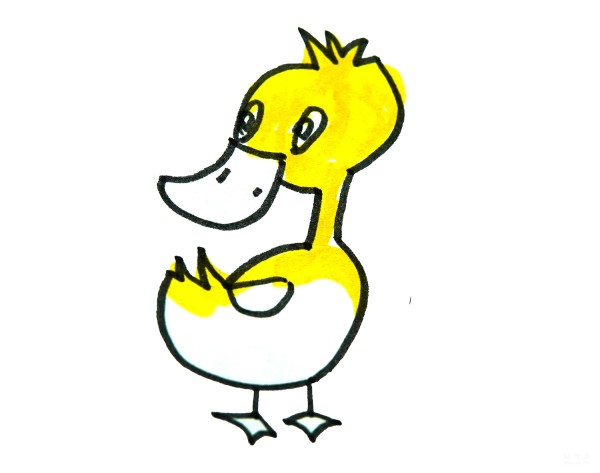 Learn to draw simple strokes and look back at the little duck