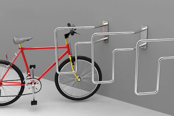 Space-saving bicycle rack