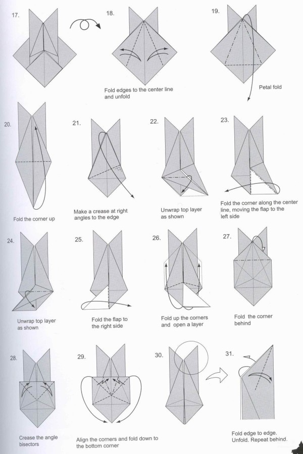 Paper art hand-made origami art, Noboru Miyajima character origami wizards apprentice little wizard hand-made origami drawing tutorial