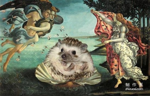 Putting hedgehogs into famous paintings is very artistic