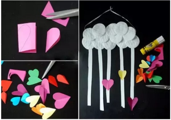 Cardboard handicraft tutorial Teachers Day gift Love rain making tutorial