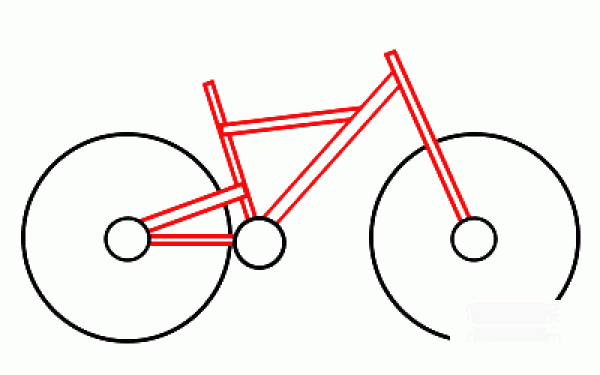 A collection of pictures of kindergarten childrens simple drawings, teach you step by step how to draw a colorful bicycle