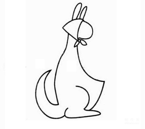 Learn to draw simple drawing, kangaroo