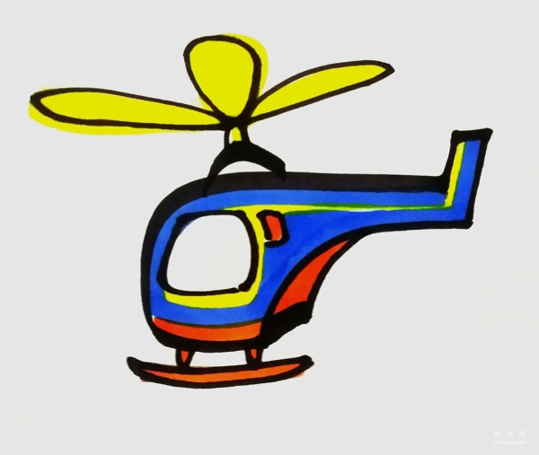 Learn to draw simple drawings, helicopters