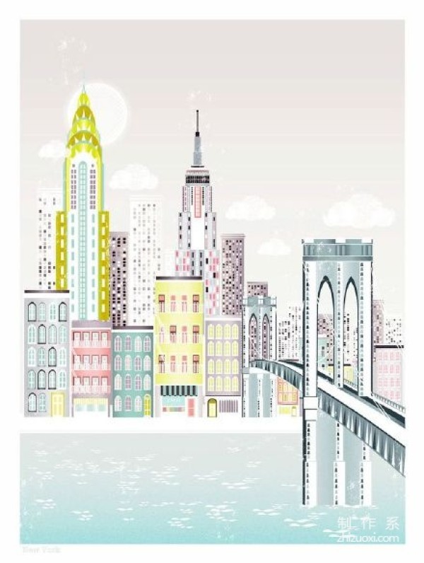 Illustrator Laura Amiss’s fresh style city landscape illustration pictures