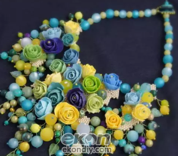 DIY childrens handicraft workshop creative beading, stringing to this level is also convinced!