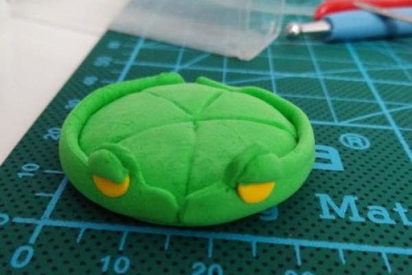 Tutorial illustration of how to make lotus leaves in Plants vs. Zombies with ultra-light clay