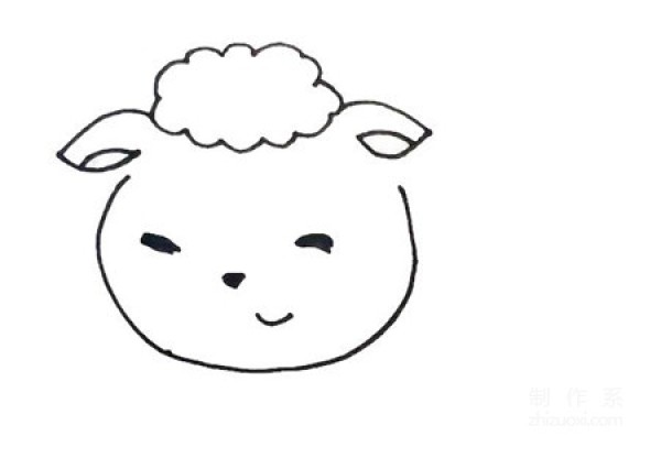 Learn to draw simple strokes, cute little sheep