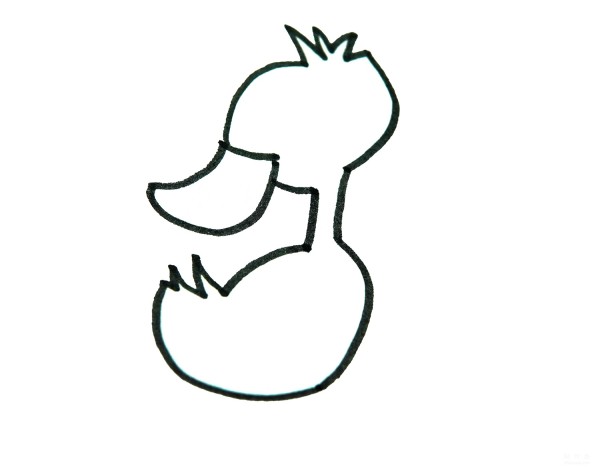 Learn to draw simple strokes and look back at the little duck