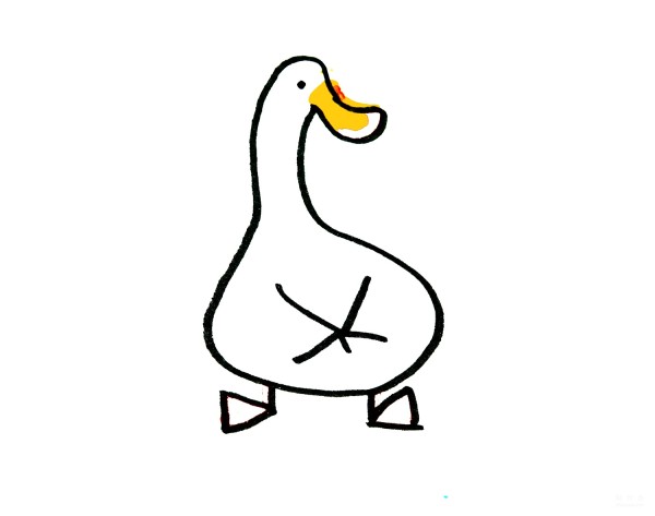 Learn to draw simple drawings, illustrated tutorials on how to draw a little duck