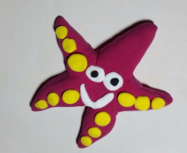 Childrens handmade clay tutorial: How to make a beautiful cartoon starfish