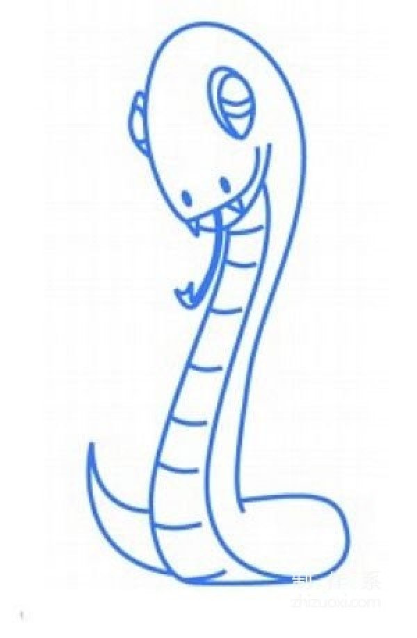 Learn to draw simple drawings, cartoon snakes