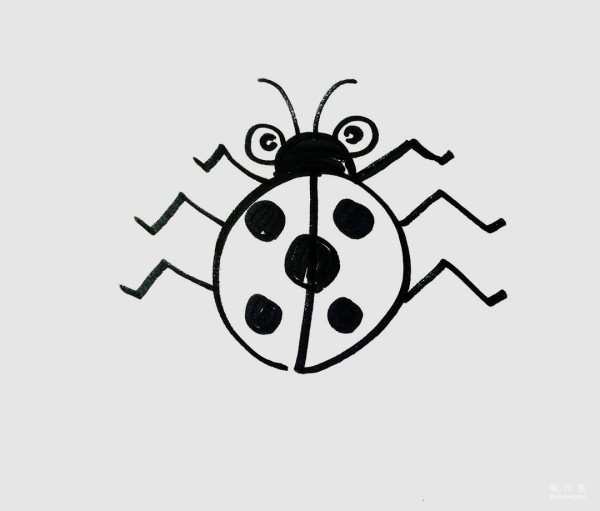 Learn to draw simple strokes, little ladybug